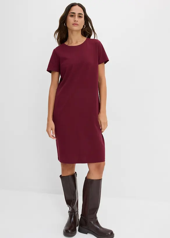 Jerseykl&auml;nning i ren bomull (2-pack), bonprix