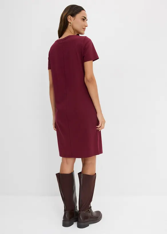 Jerseykl&auml;nning i ren bomull (2-pack), bonprix