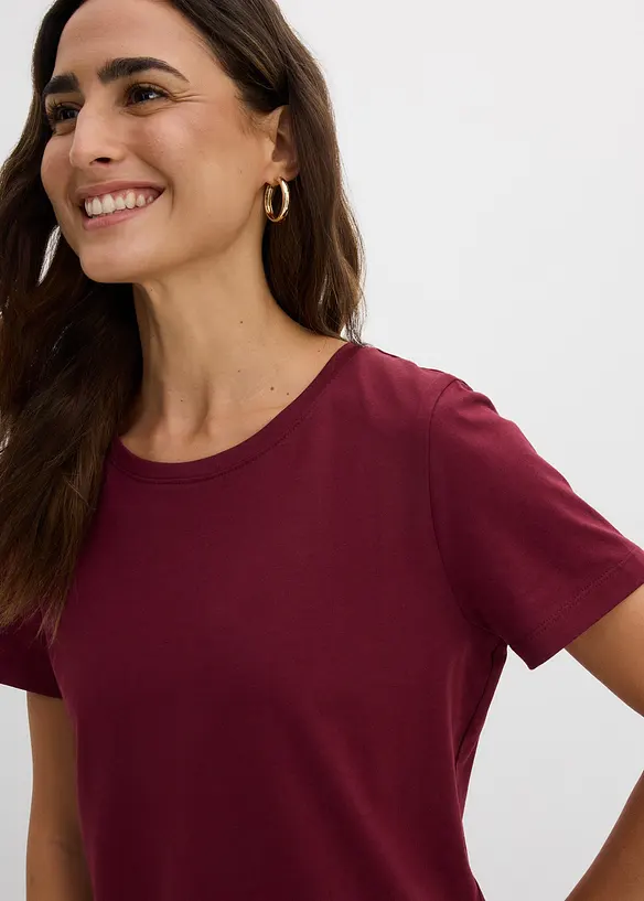 Jerseykl&auml;nning i ren bomull (2-pack), bonprix