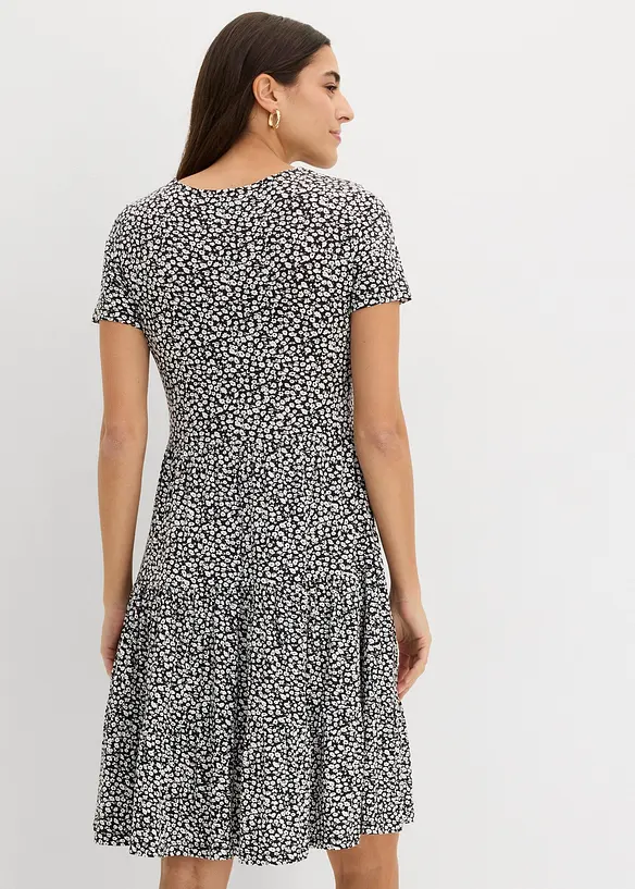 Jerseykl&auml;nning i viskosmix, bonprix