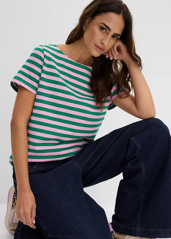 T-shirt med b&aring;tringning, bonprix