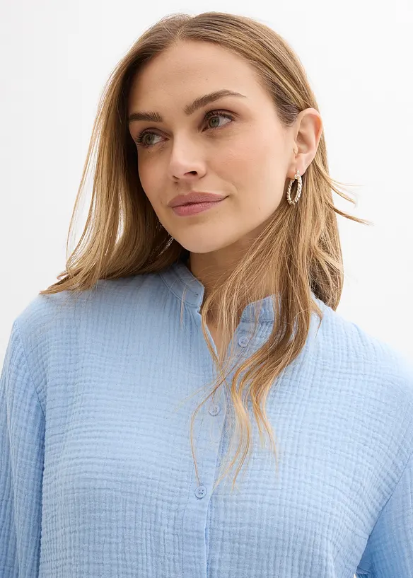 L&aring;ng blus i luftig muslin, bonprix