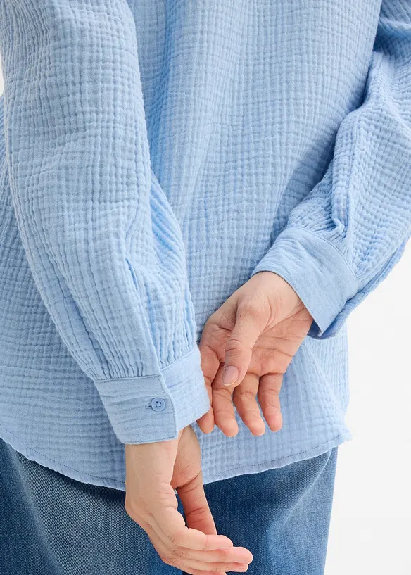 L&aring;ng blus i luftig muslin, bonprix