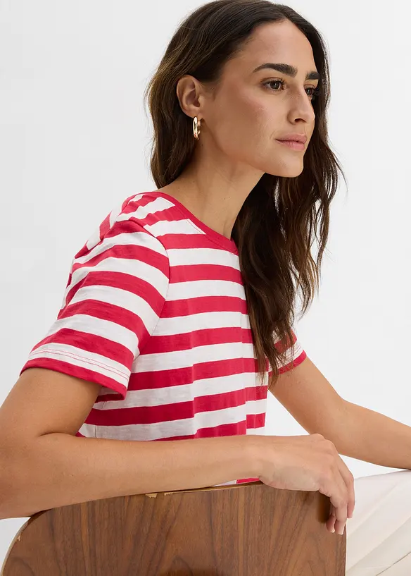 T-shirt med rund halsringning (2-pack), bonprix