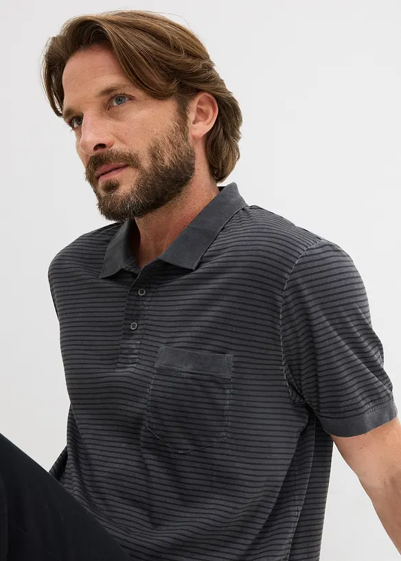 Kort&auml;rmad pik&eacute;tr&ouml;ja med tv&auml;ttad look, bonprix