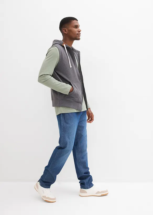 Trik&aring;v&auml;st med huva i mjuk bomullsmix, bonprix