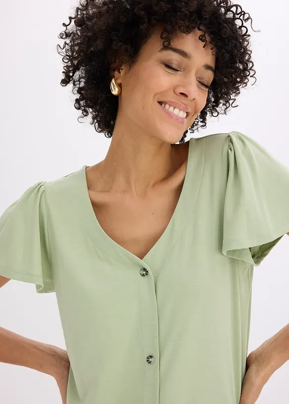 Topp med knappsl&aring;, bonprix