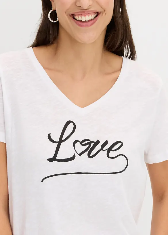 T-shirt med tryck, bonprix