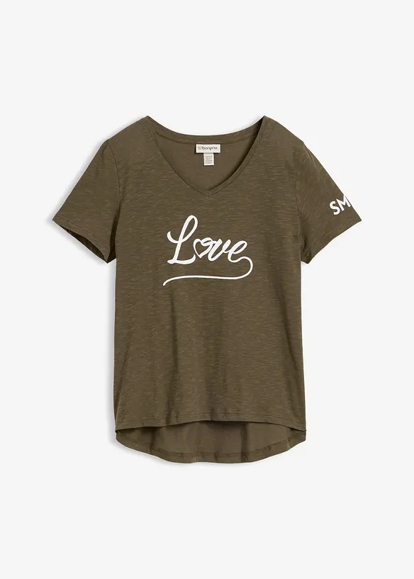 T-shirt med tryck, bonprix