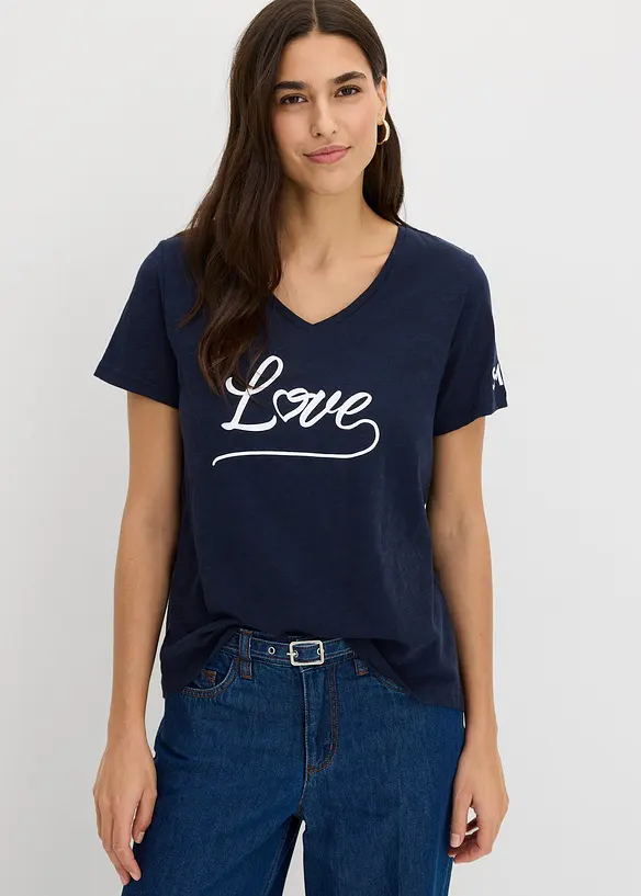 T-shirt med tryck, bonprix