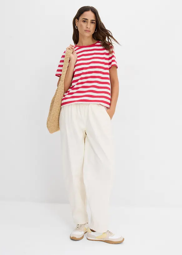 T-shirt med rund halsringning (2-pack), bonprix