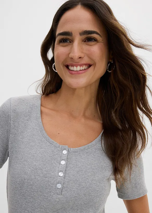 Kort&auml;rmad farfarstr&ouml;ja i ekologisk bomull, bonprix