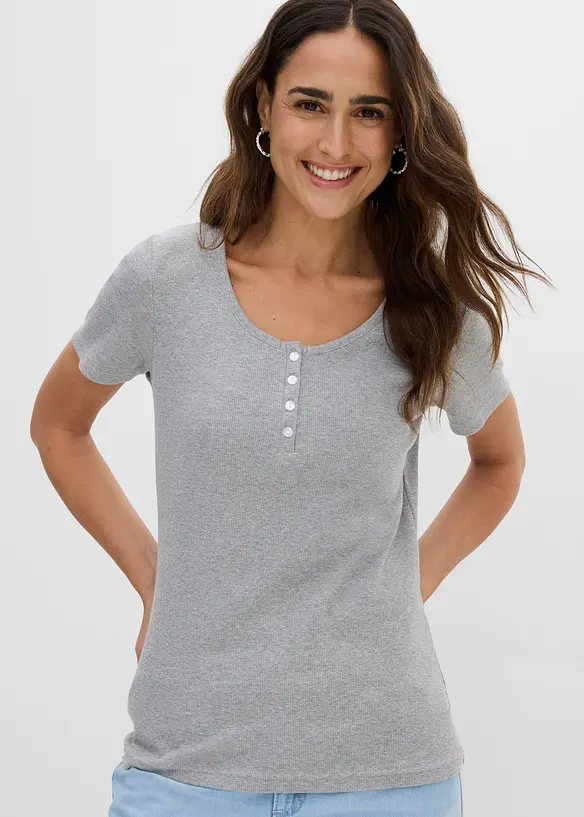 Kort&auml;rmad farfarstr&ouml;ja i ekologisk bomull, bonprix