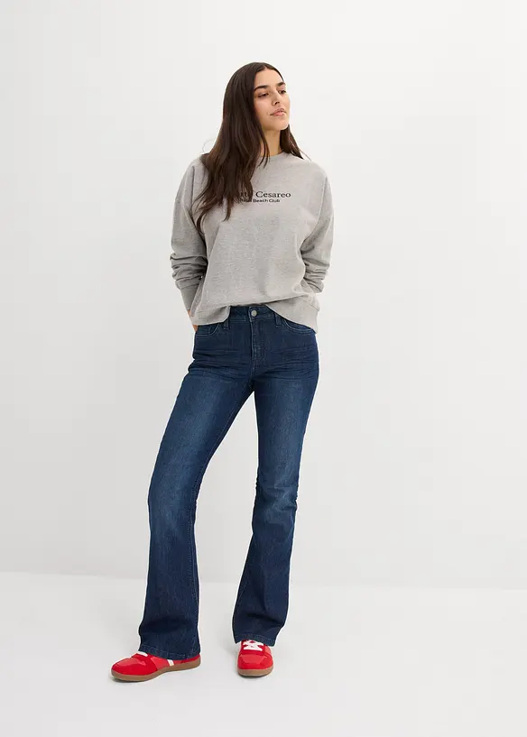 Oversizesweatshirt med broderi, bonprix