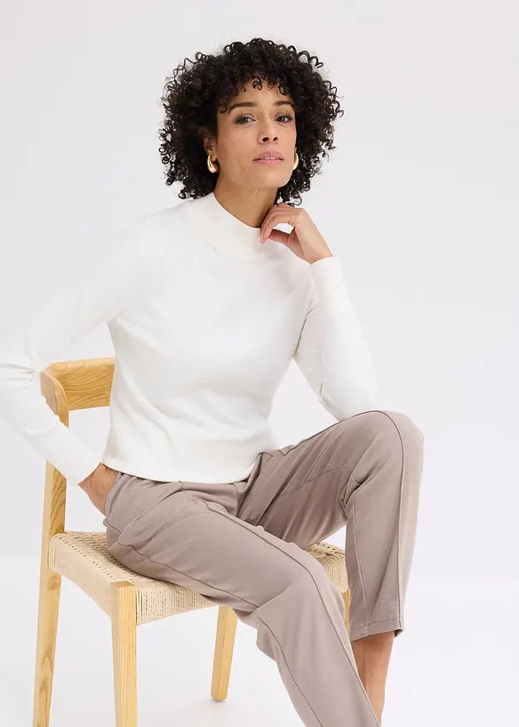 Dra p&aring;-byxa med sydda pressveck, bonprix