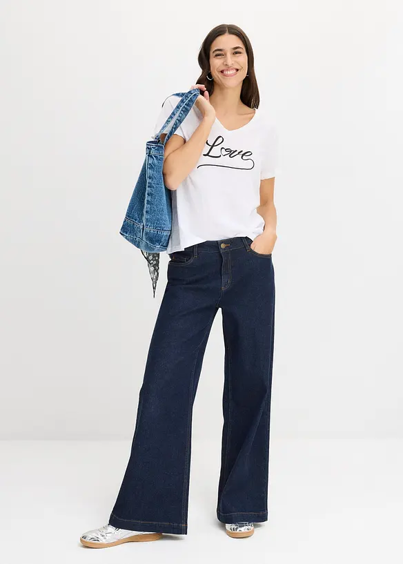 T-shirt med tryck, bonprix