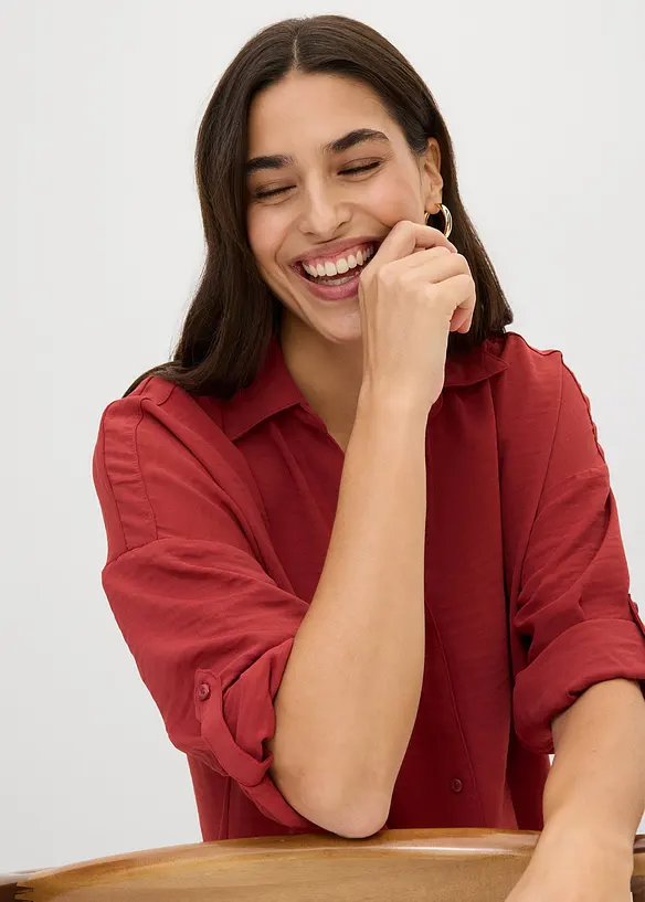 Blus i l&auml;tt kr&auml;pp, bonprix