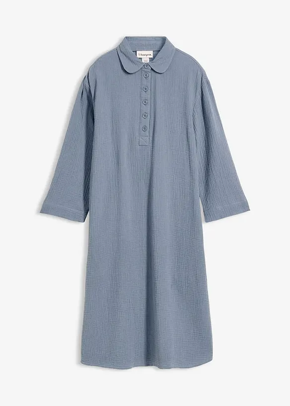 Skjortkl&auml;nning av bomullsmuslin, bonprix