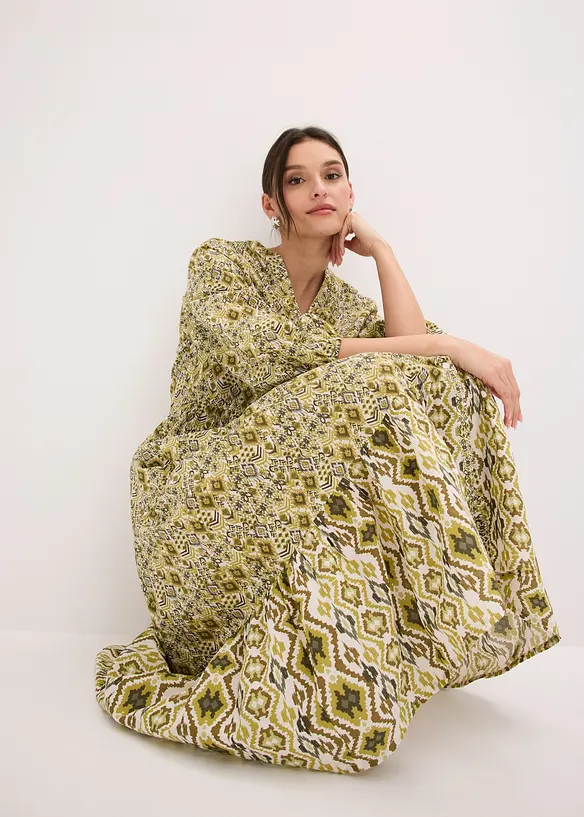 Mellanl&aring;ng kl&auml;nning i tunn bomull, bonprix