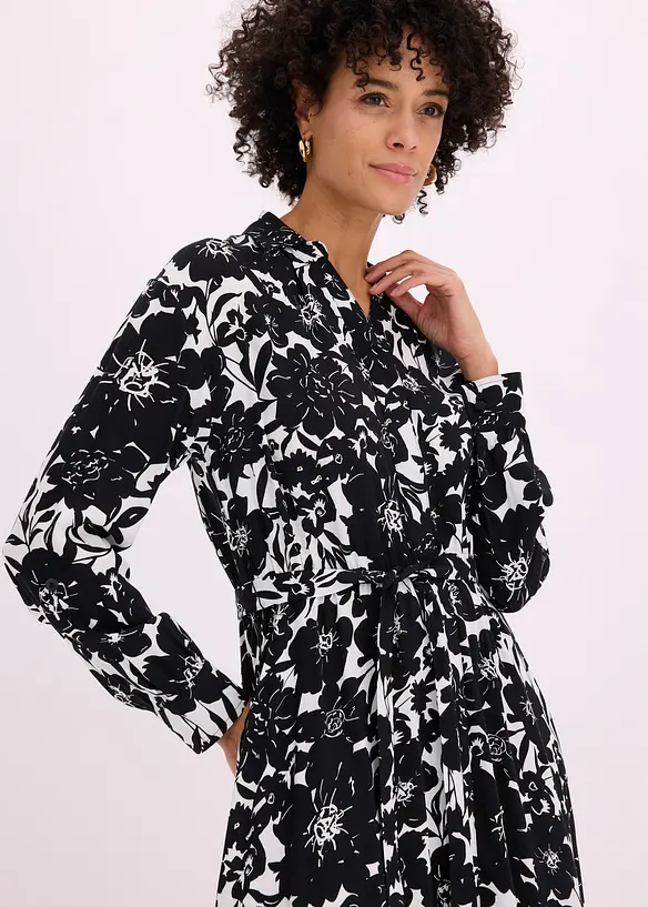 Skjortkl&auml;nning av viskos, bonprix