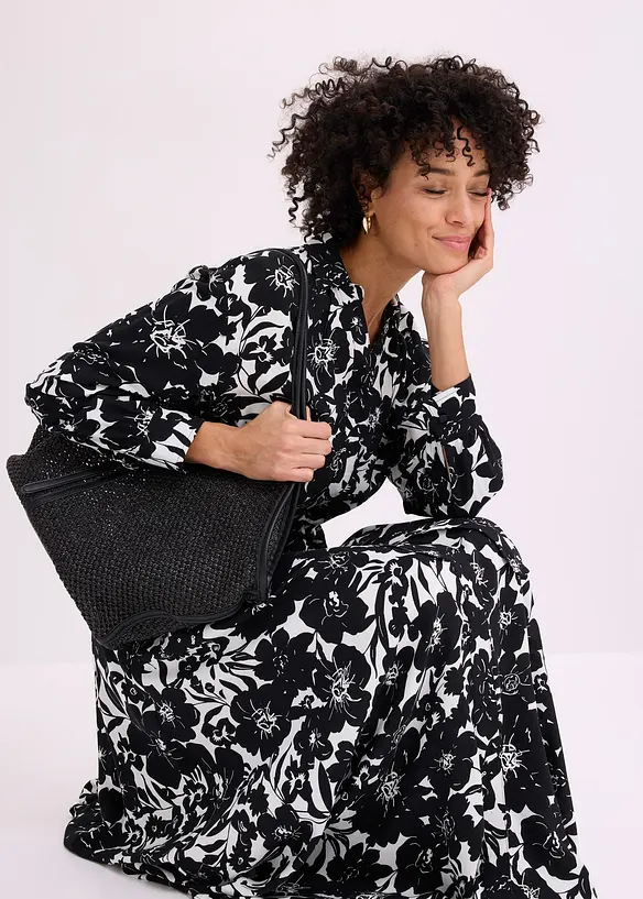 Skjortkl&auml;nning av viskos, bonprix