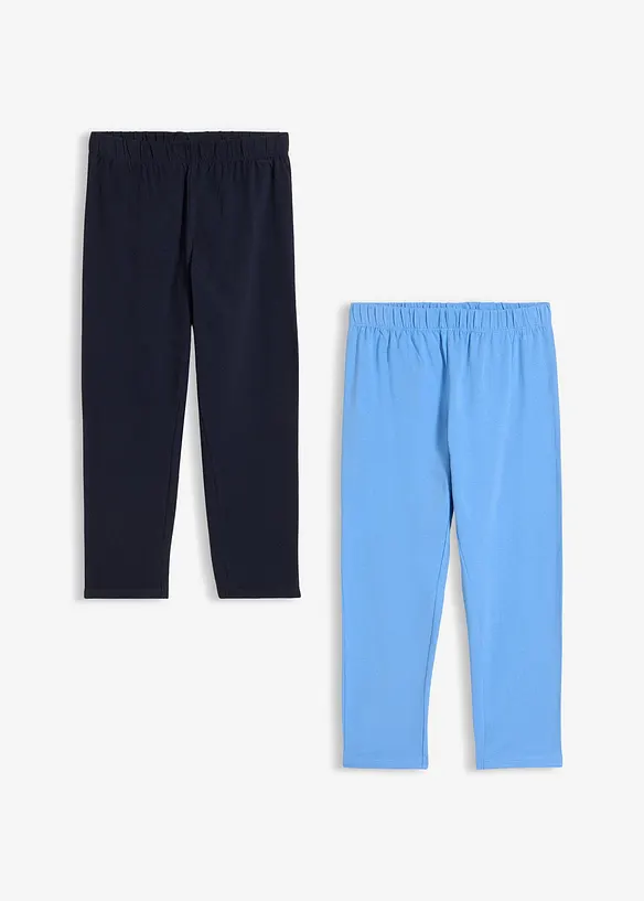 Caprileggings i ekologisk bomull (2-pack), bonprix