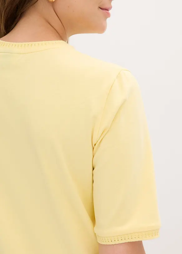 Topp med spetskant, bonprix