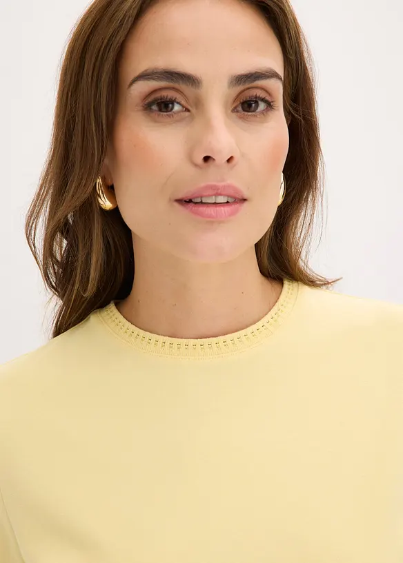 Topp med spetskant, bonprix