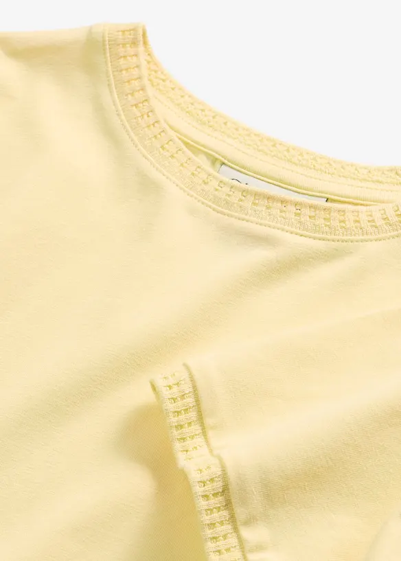 Topp med spetskant, bonprix