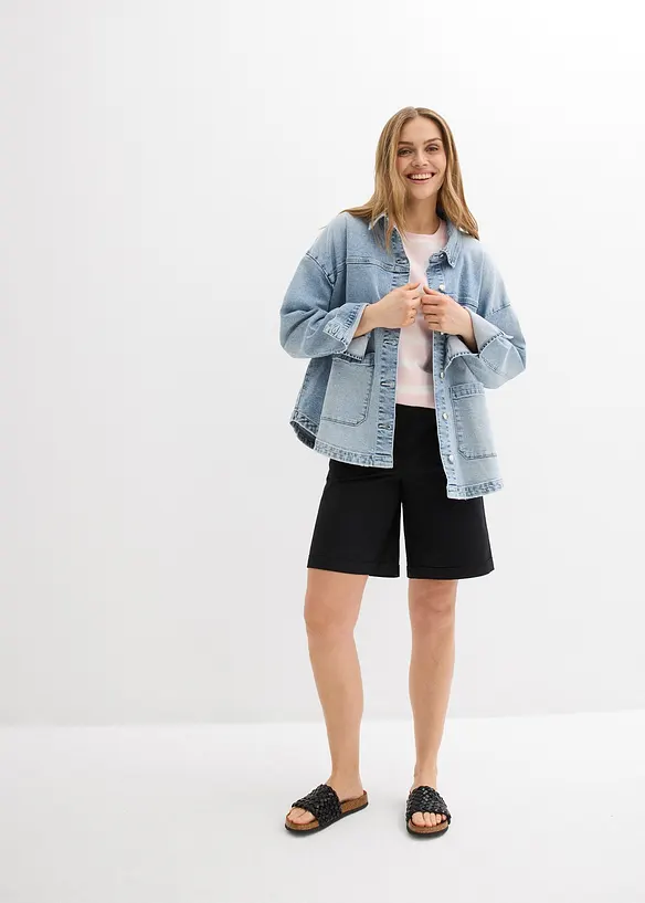 Papertouch-bermudas av bomull, bonprix