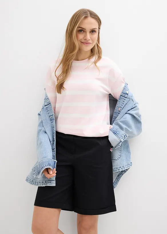 Papertouch-bermudas av bomull, bonprix