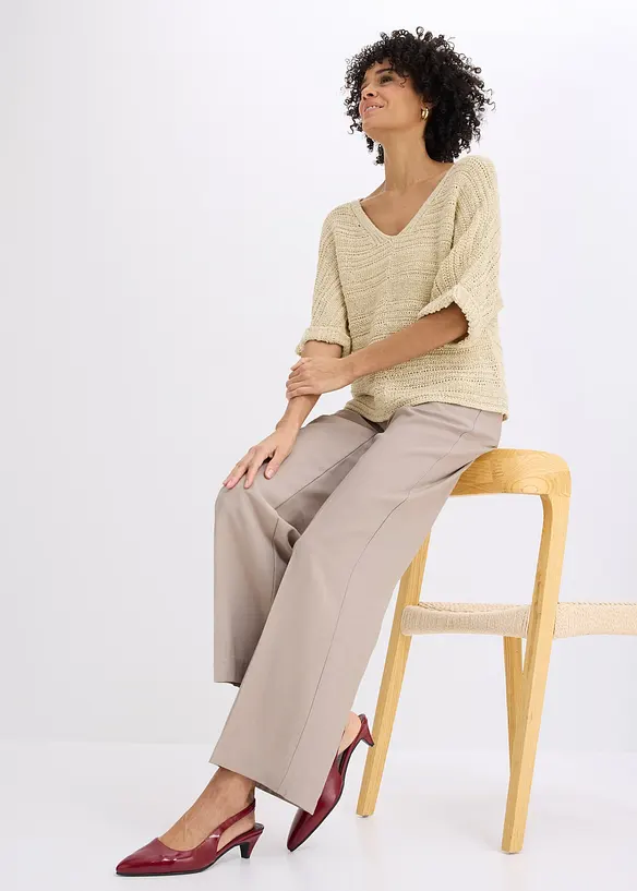 Grovstickad tr&ouml;ja av bandgarn, bonprix