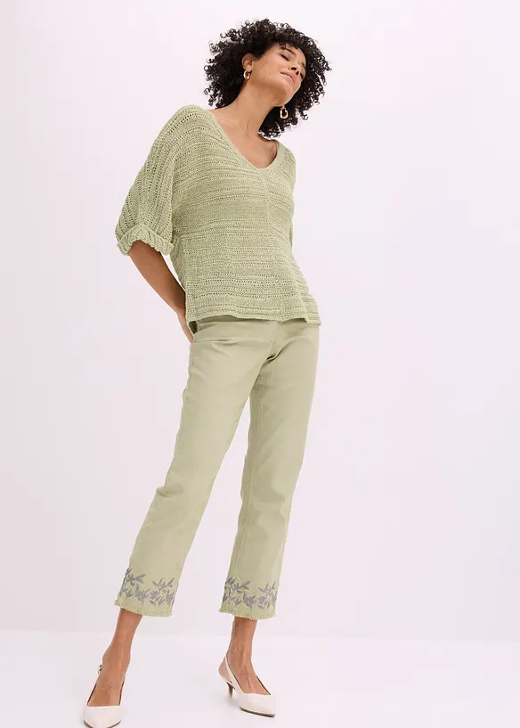 Grovstickad tr&ouml;ja av bandgarn, bonprix