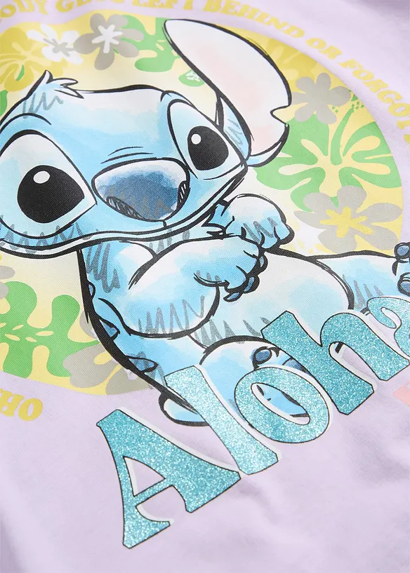 Nattlinne i bomull med Stitch-motiv, Disney