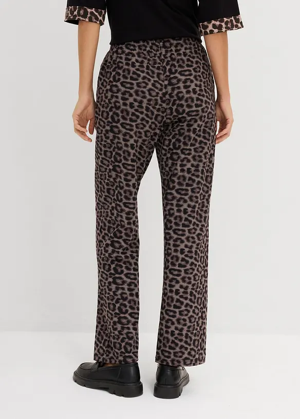 Leopardm&ouml;nstrad Sweatbyxa, bonprix