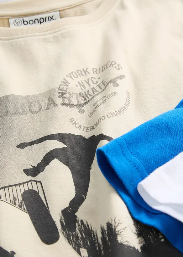 T-shirt i ekologisk bomull (3-pack), bonprix