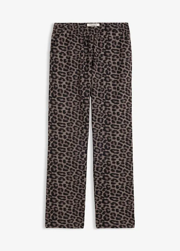 Leopardm&ouml;nstrad Sweatbyxa, bonprix