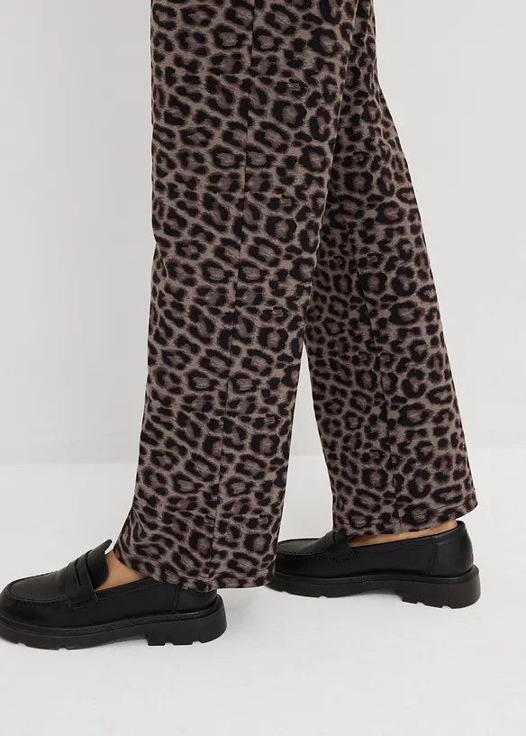 Leopardm&ouml;nstrad Sweatbyxa, bonprix