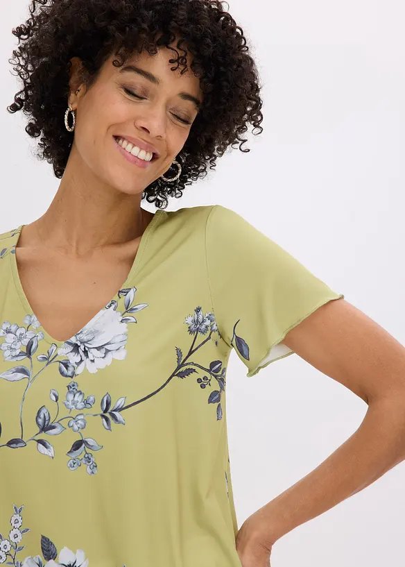 Topp med res&aring;r i nederkanten, bonprix