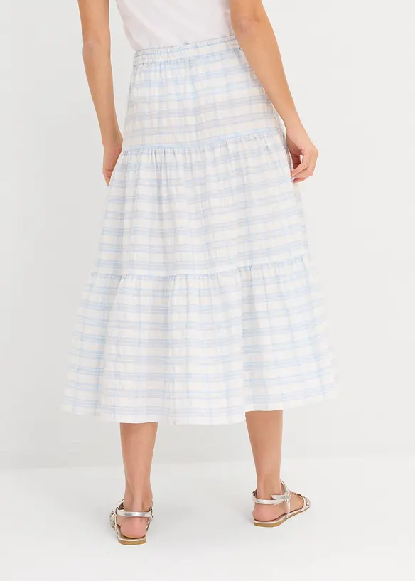 Mellanl&aring;ng kjol i ren bomull, bonprix