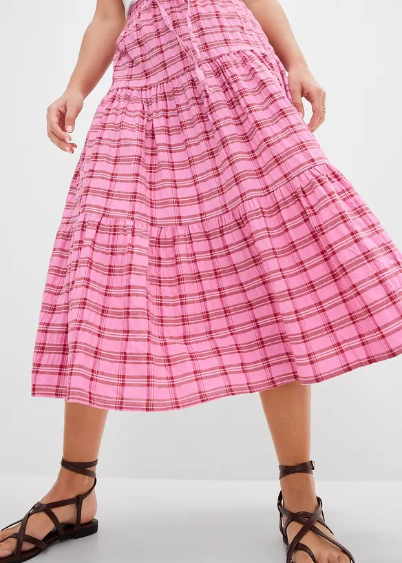 Mellanl&aring;ng kjol i ren bomull, bonprix