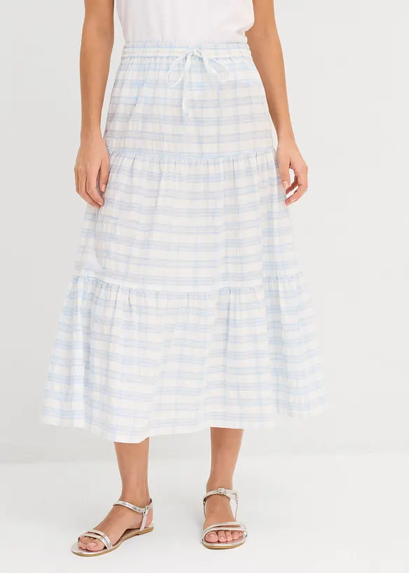 Mellanl&aring;ng kjol i ren bomull, bonprix