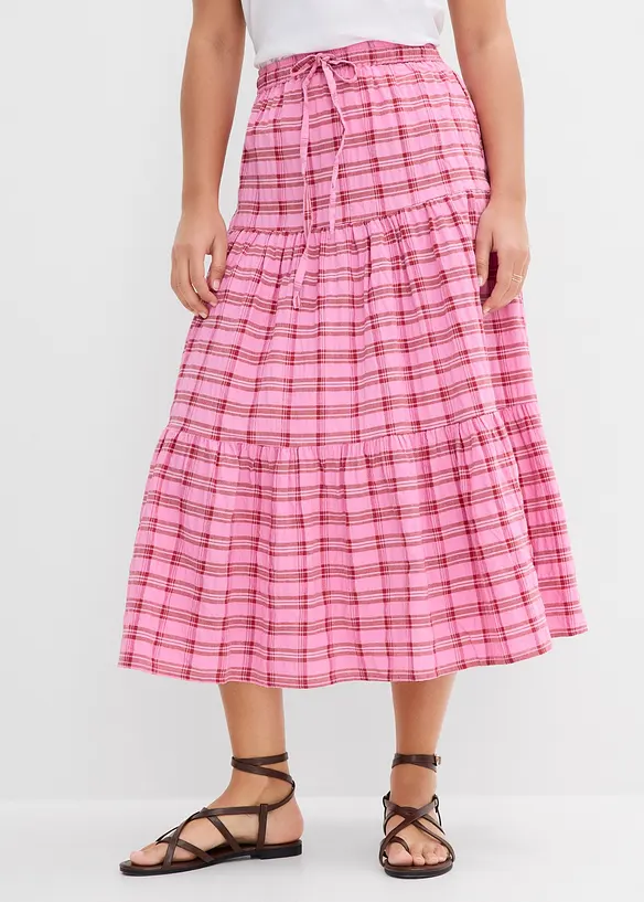 Mellanl&aring;ng kjol i ren bomull, bonprix