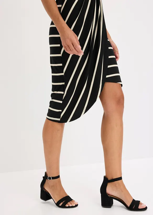 Jerseykl&auml;nning med djup urringning, bonprix