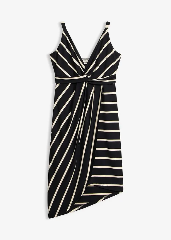 Jerseykl&auml;nning med djup urringning, bonprix