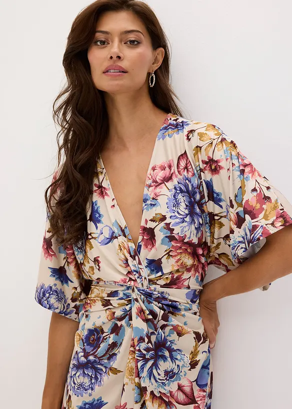 Mellanl&aring;ng kl&auml;nning med vriden effekt, bonprix