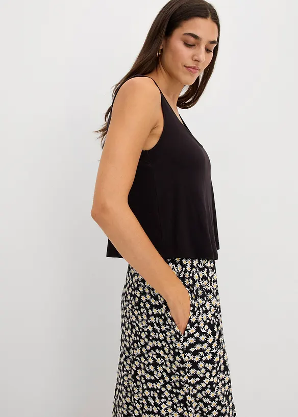 Maxikl&auml;nning i trik&aring; av viskos och elastan, bonprix