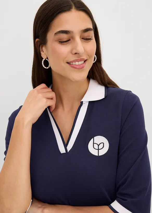 Bomullskl&auml;nning med pik&eacute;krage, bonprix