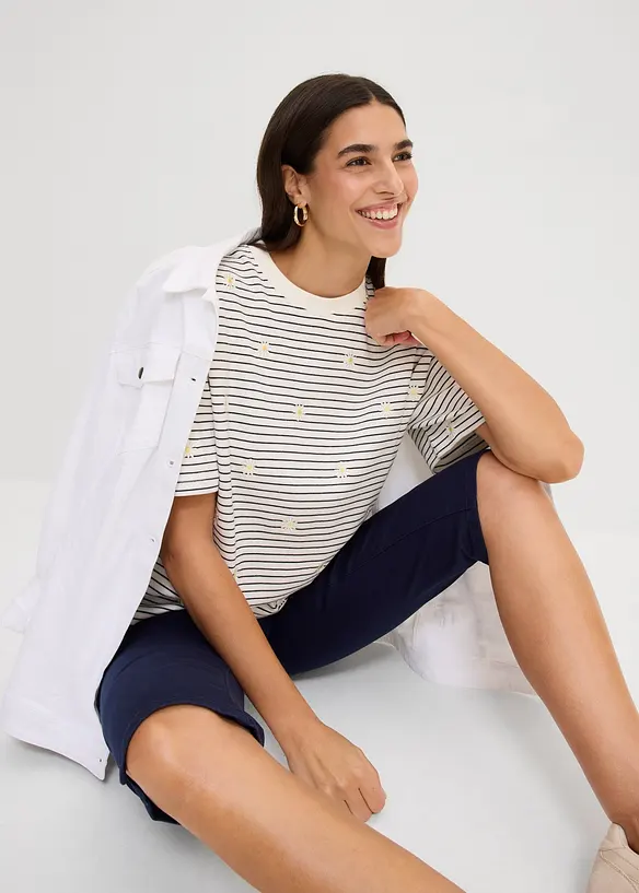 Randig T-shirt i bomull, bonprix