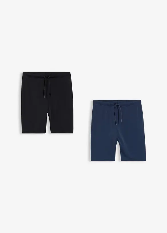 Badshorts med l&aring;nga ben och tajt modell (2-pack), bonprix